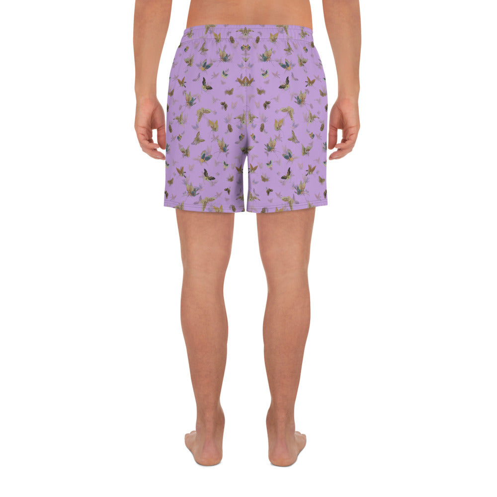 Butterfly dancing｜Unisex Athletic Long Shorts｜Lilac