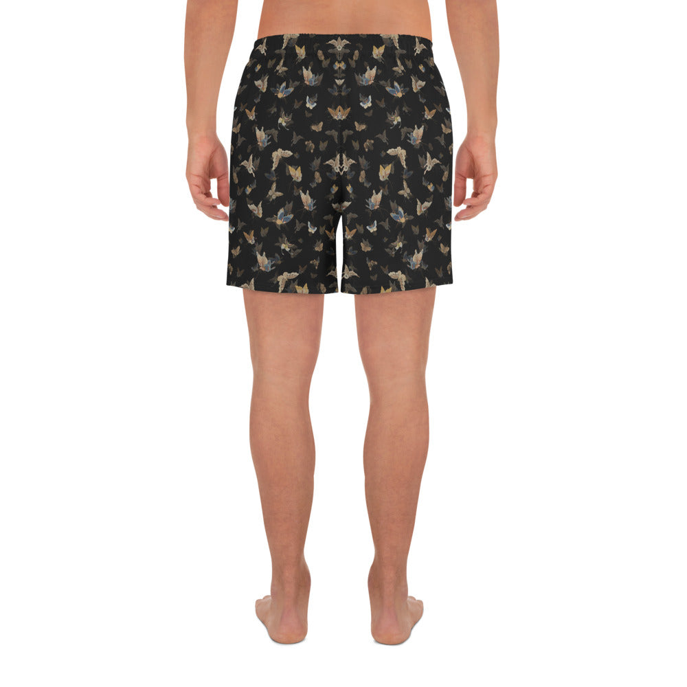 Butterfly dancing｜Unisex Athletic Long Shorts｜Black