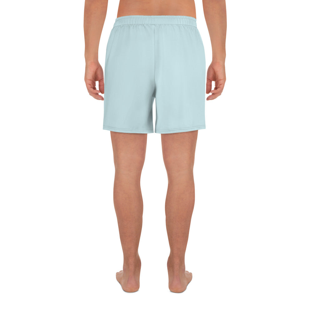 Logo collection｜Unisex Athletic Long Shorts｜Aqua blue