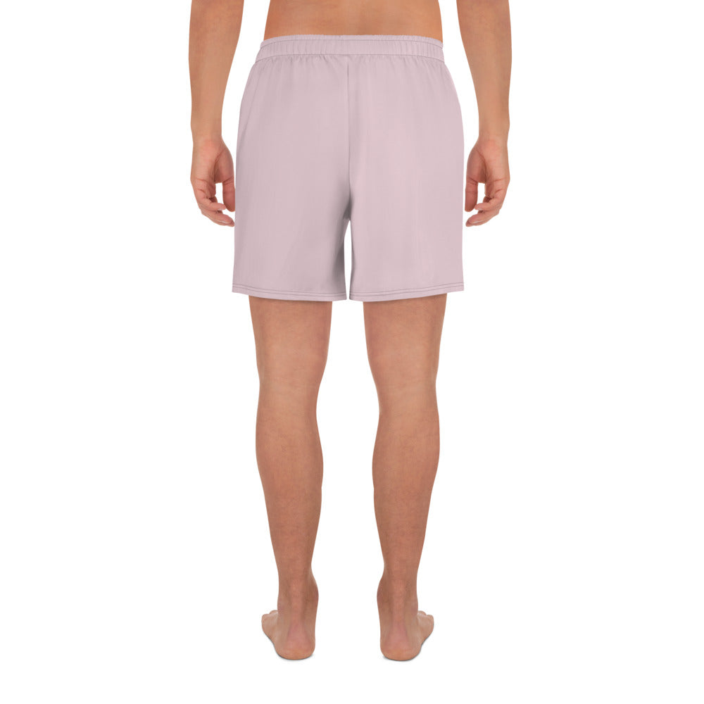 Logo collection｜Unisex Athletic Long Shorts｜Pale pinkish gray