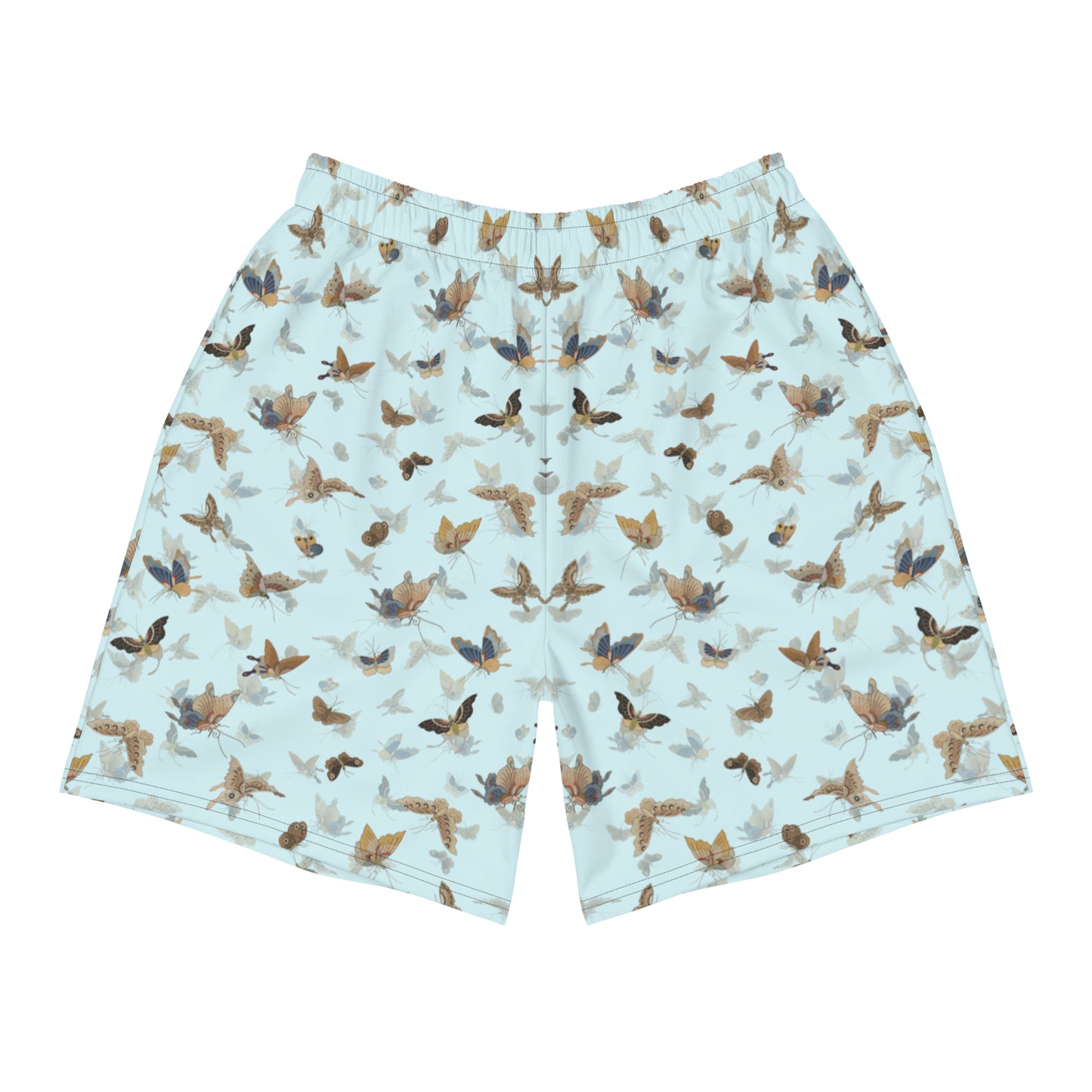 Butterfly dancing｜Unisex Athletic Long Shorts｜Aqua blue