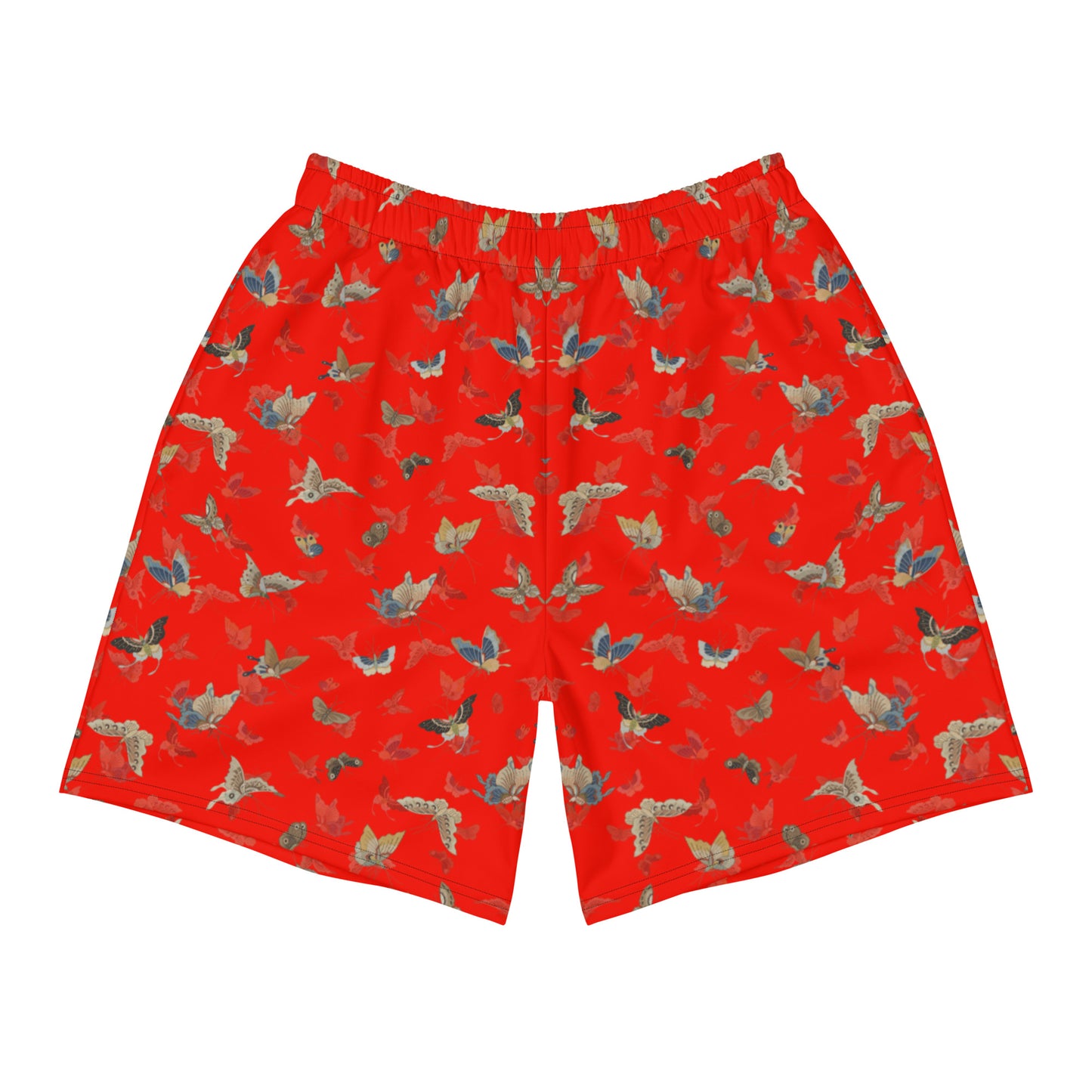 Butterfly dancing｜Unisex Athletic Long Shorts｜Garnet red