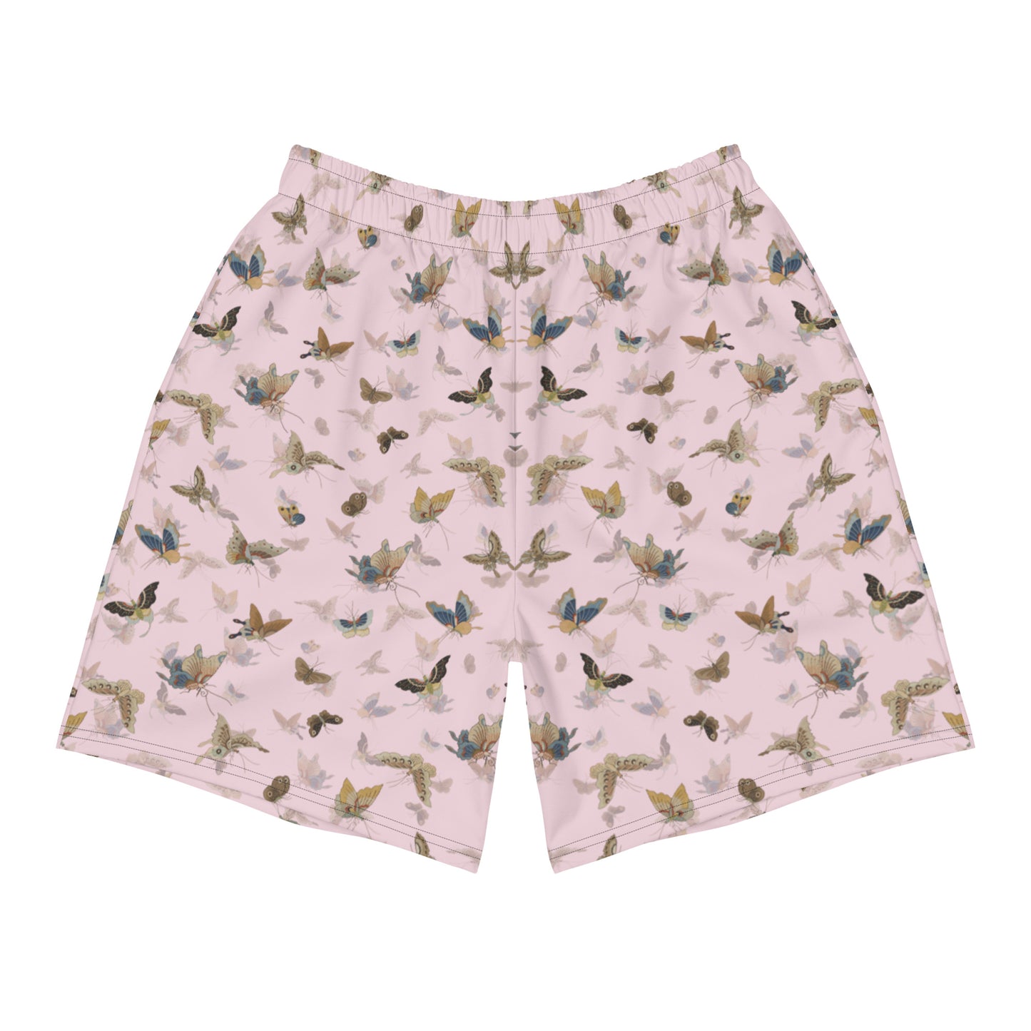 Butterfly dancing｜Unisex Athletic Long Shorts｜Pale pinkish gray