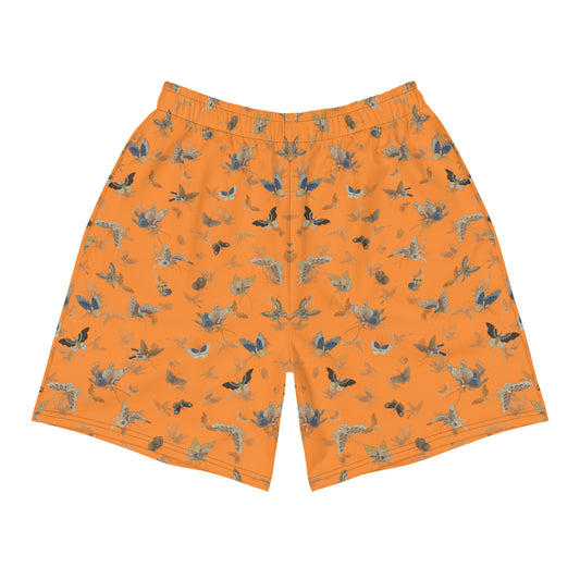 Butterfly dancing｜Unisex Athletic Long Shorts｜Orange