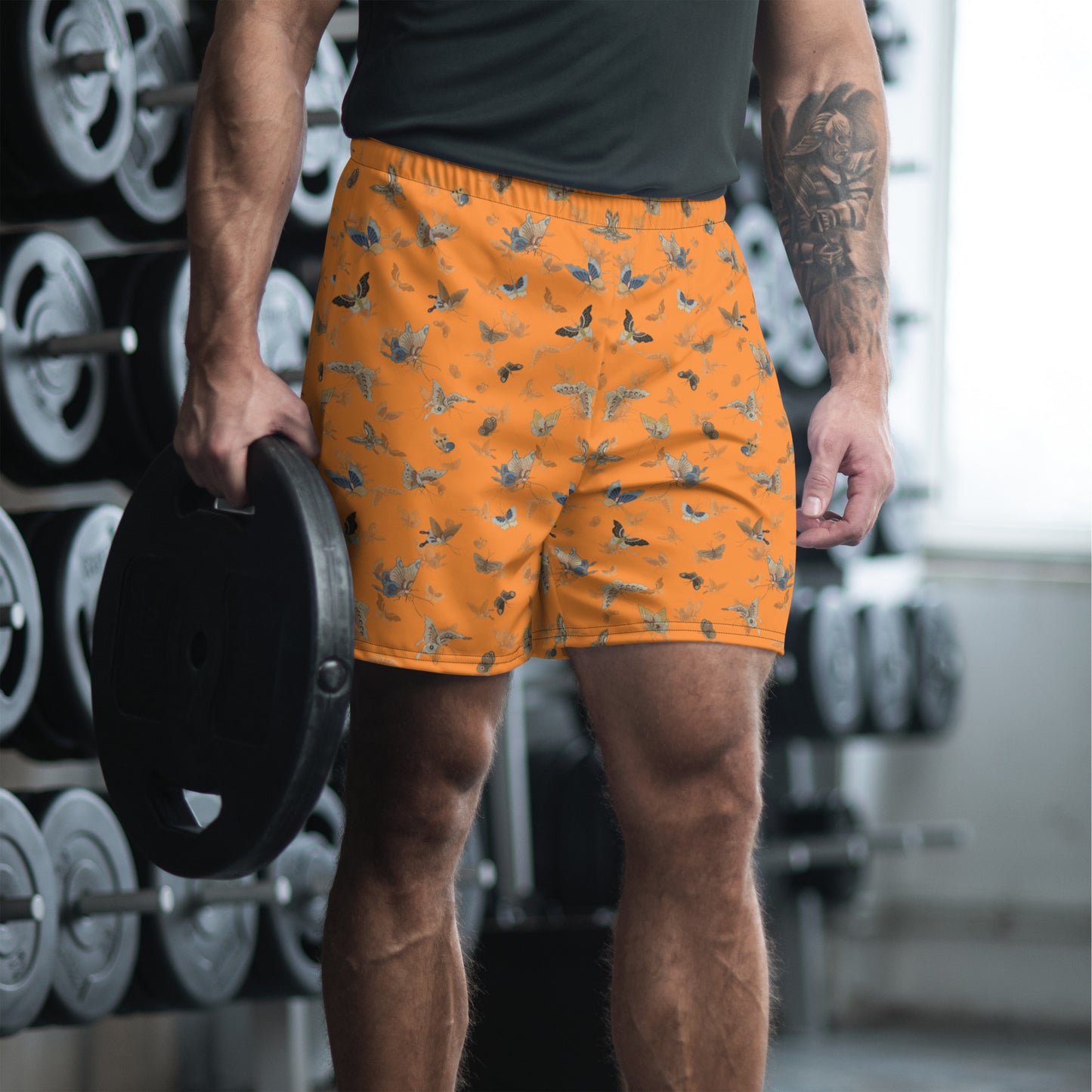 Butterfly dancing｜Unisex Athletic Long Shorts｜Orange