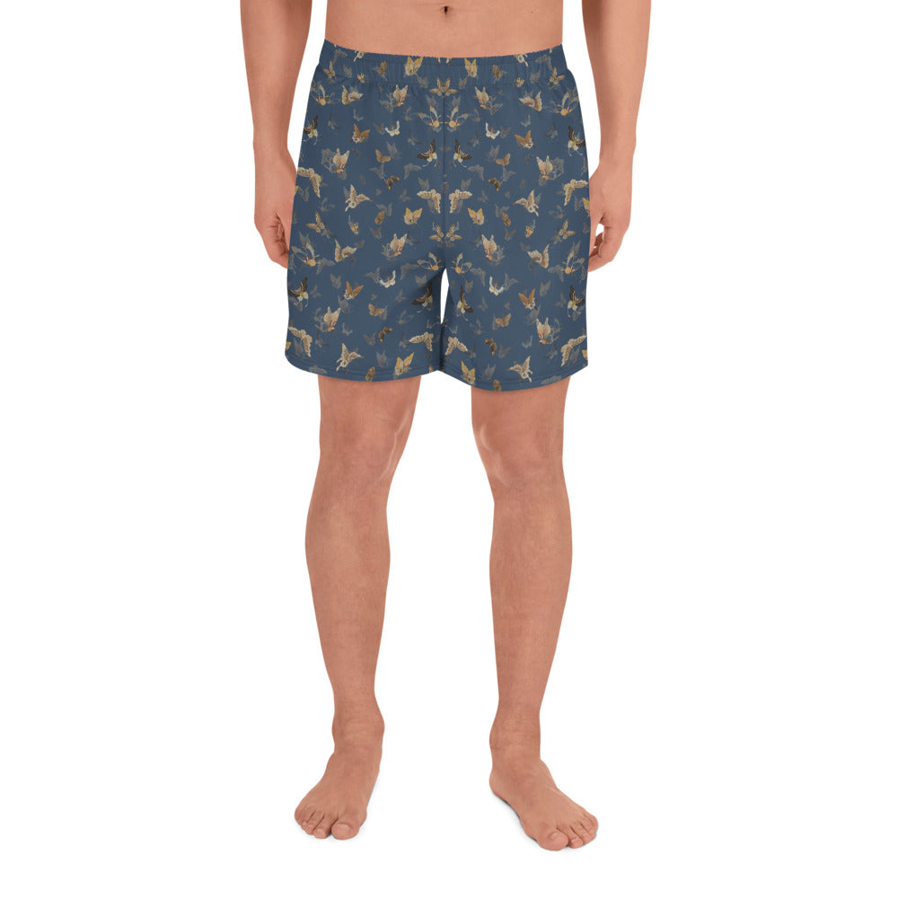 Butterfly dancing｜Unisex Athletic Long Shorts｜Dark blue