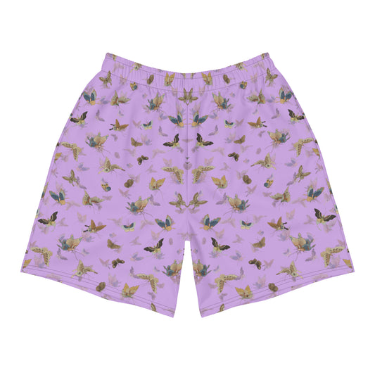 Butterfly dancing｜Unisex Athletic Long Shorts｜Lilac