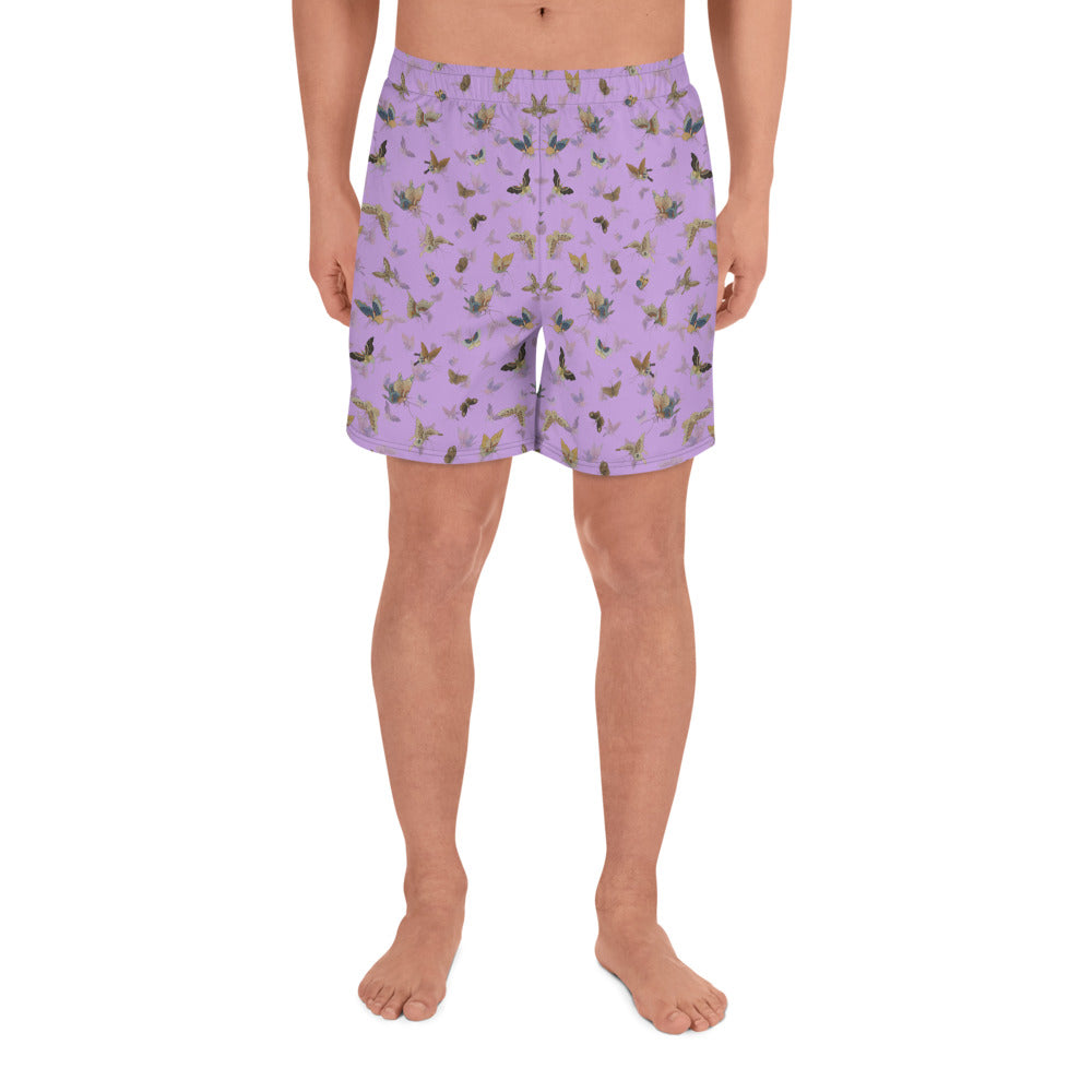 Butterfly dancing｜Unisex Athletic Long Shorts｜Lilac