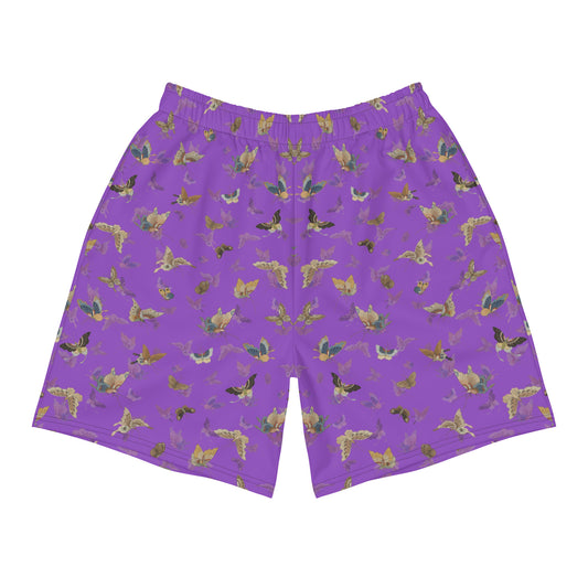 Butterfly dancing｜Unisex Athletic Long Shorts｜Purple