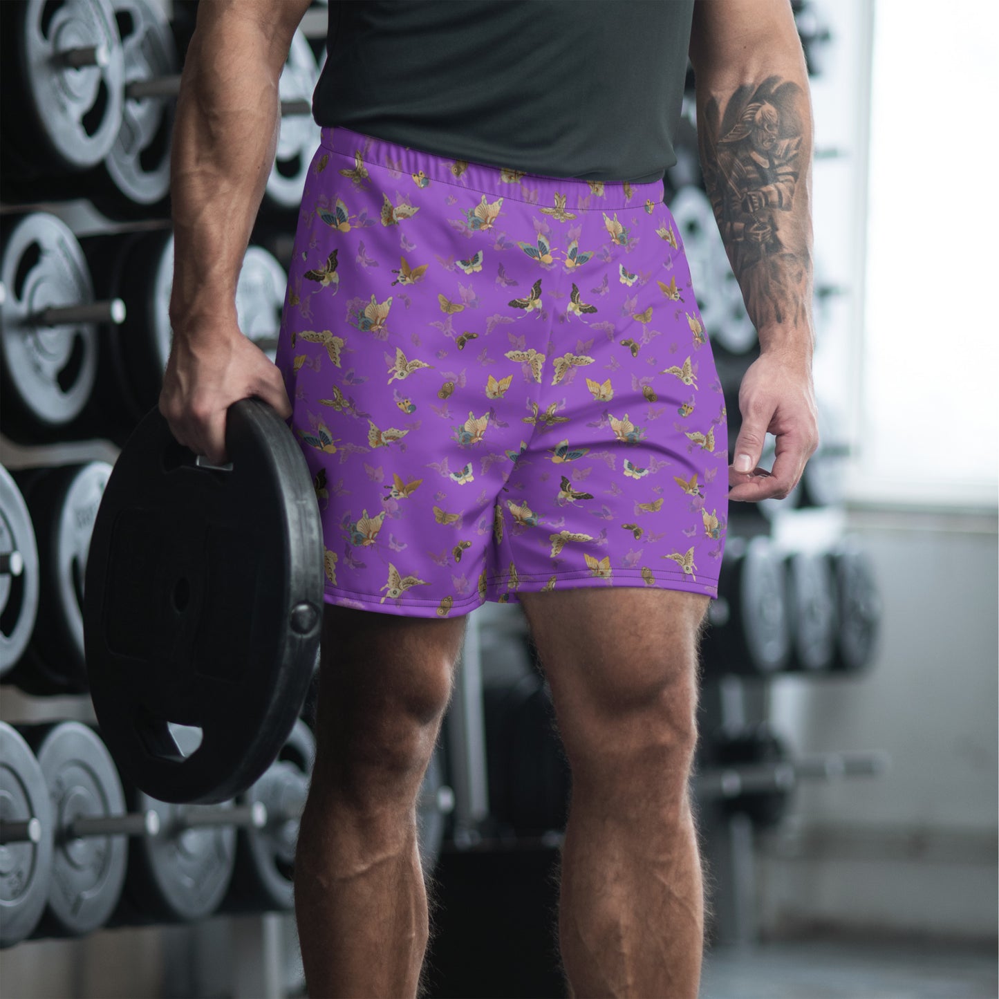 Butterfly dancing｜Unisex Athletic Long Shorts｜Purple