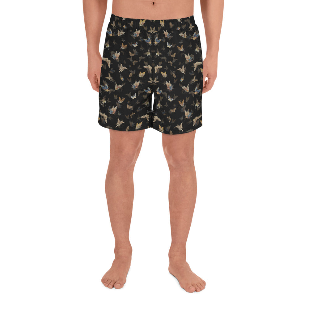 Butterfly dancing｜Unisex Athletic Long Shorts｜Black