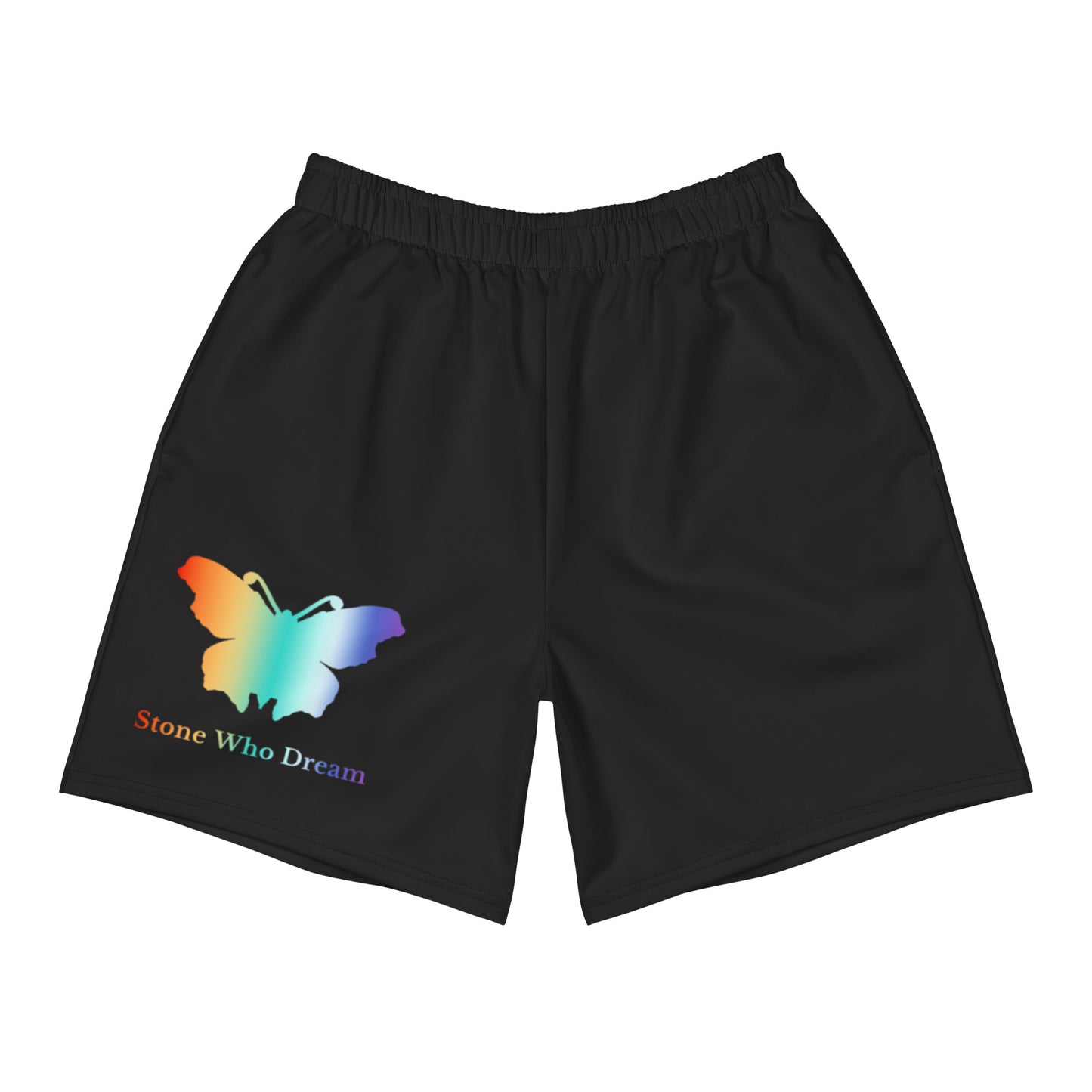 Logo collection｜Unisex Athletic Long Shorts｜Rainbow & Black