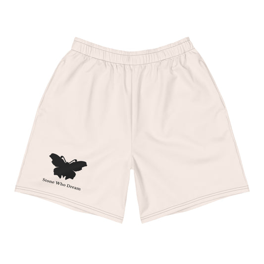 Logo collection｜Unisex Athletic Long Shorts｜Fish belly white