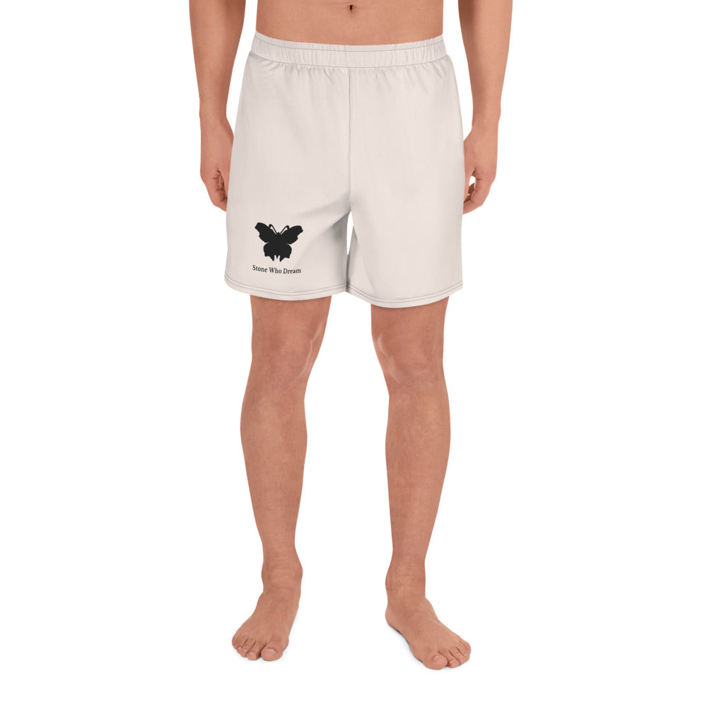 Logo collection｜Unisex Athletic Long Shorts｜Fish belly white