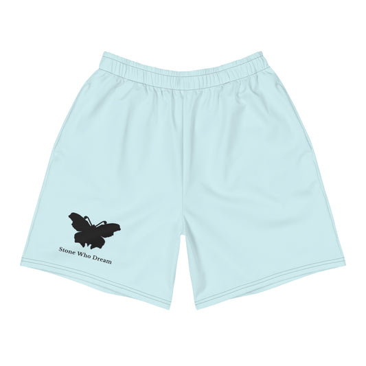 Logo collection｜Unisex Athletic Long Shorts｜Aqua blue