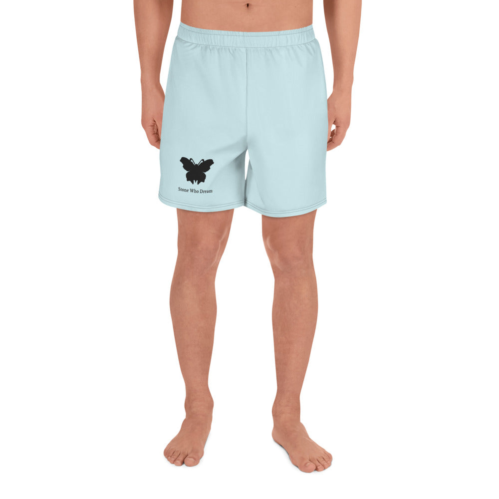 Logo collection｜Unisex Athletic Long Shorts｜Aqua blue