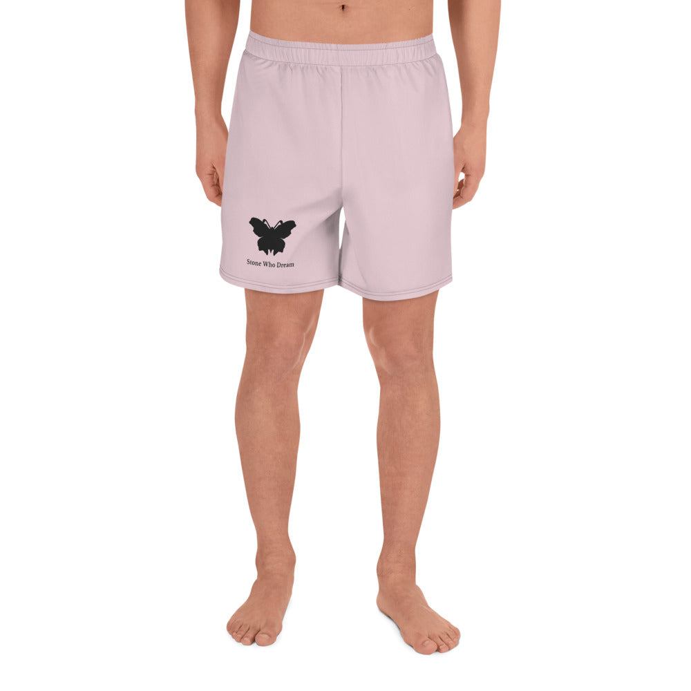 Logo collection｜Unisex Athletic Long Shorts｜Pale pinkish gray