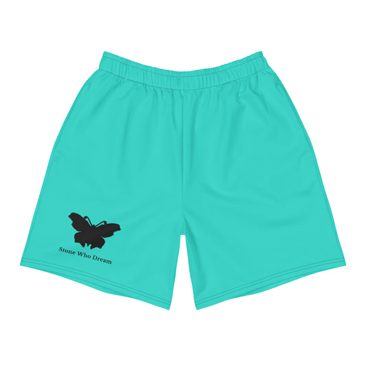 Logo collection｜Unisex Athletic Long Shorts｜Turquoise