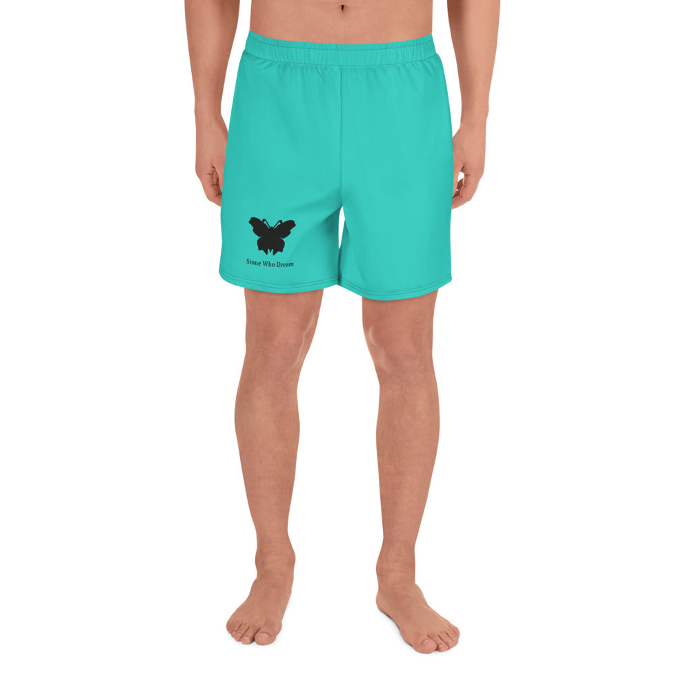 Logo collection｜Unisex Athletic Long Shorts｜Turquoise