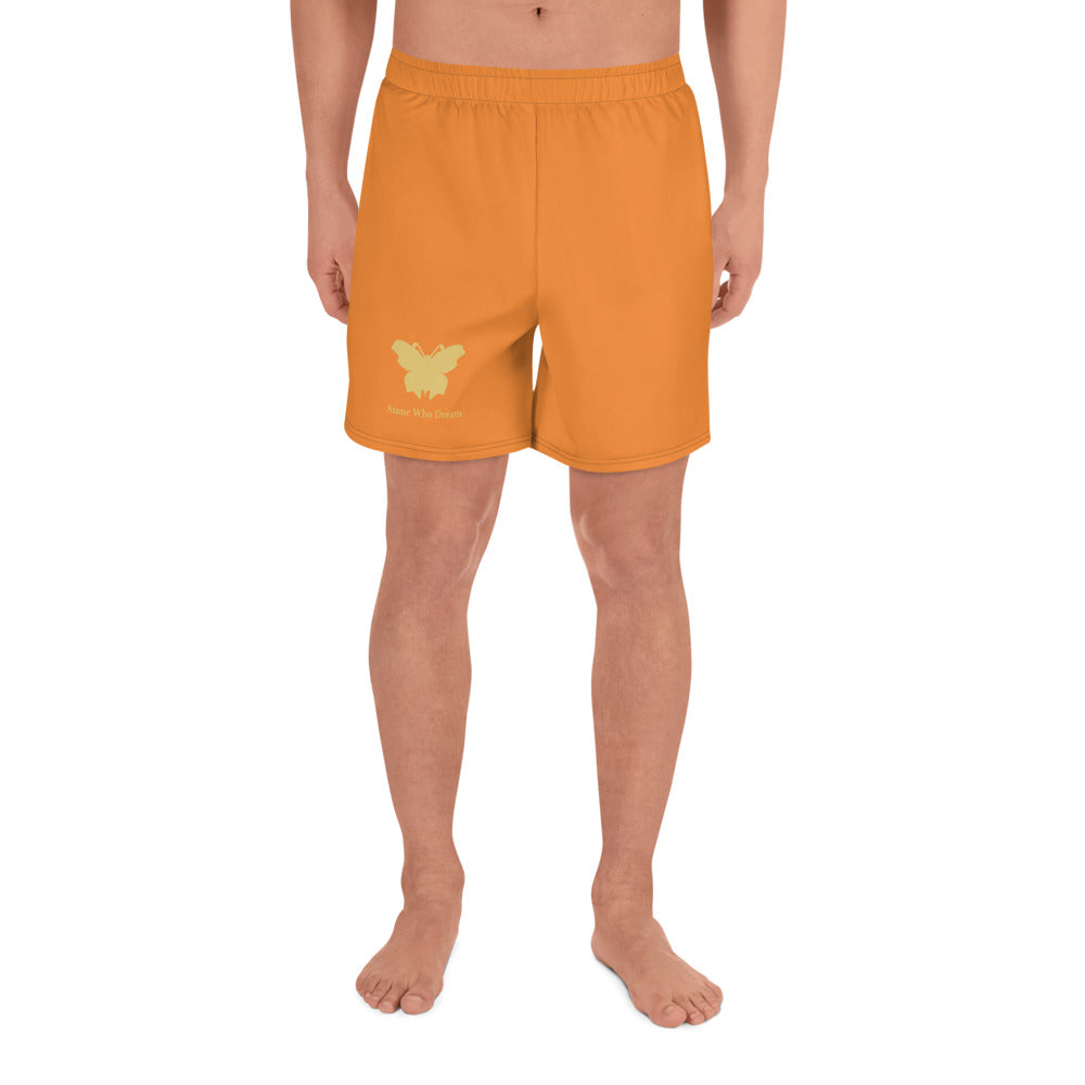 Logo collection｜Unisex Athletic Long Shorts｜Orange