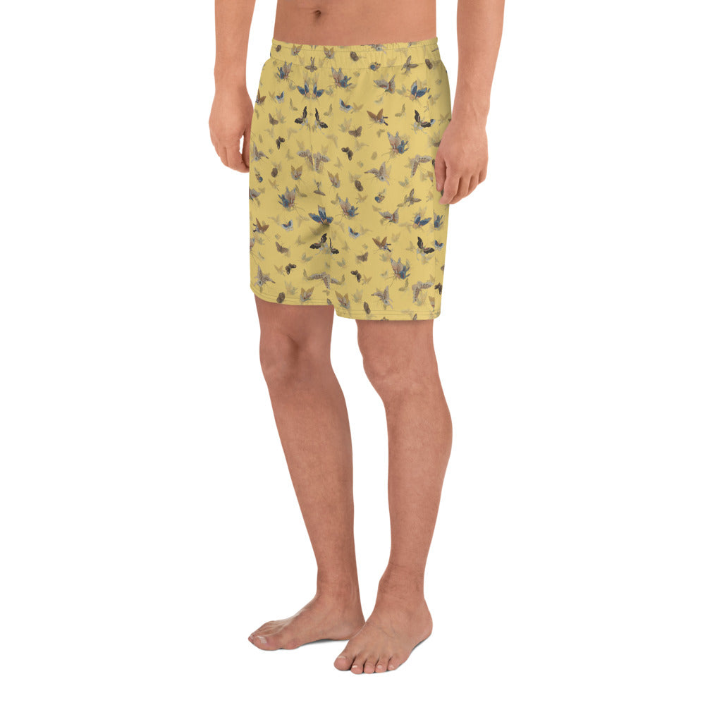 Butterfly dancing｜Unisex Athletic Long Shorts｜Gold