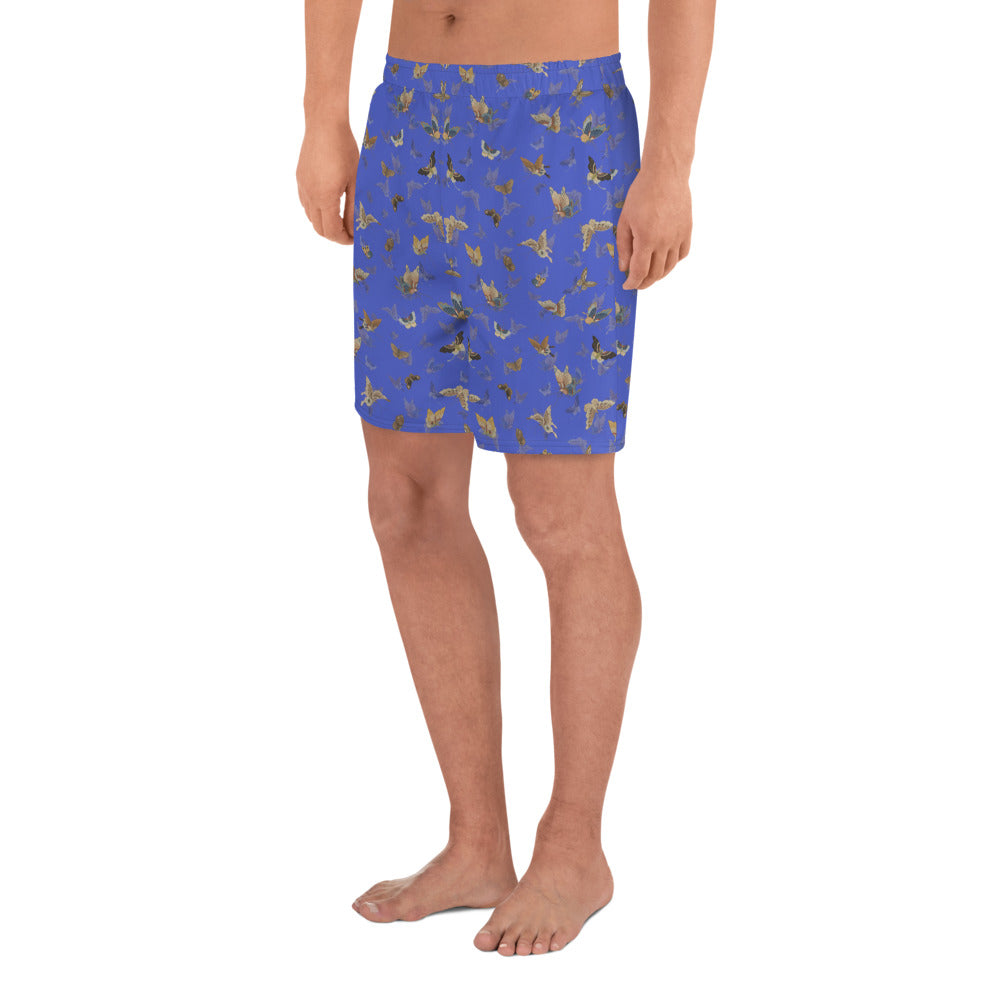 Butterfly dancing｜Unisex Athletic Long Shorts｜Royal blue