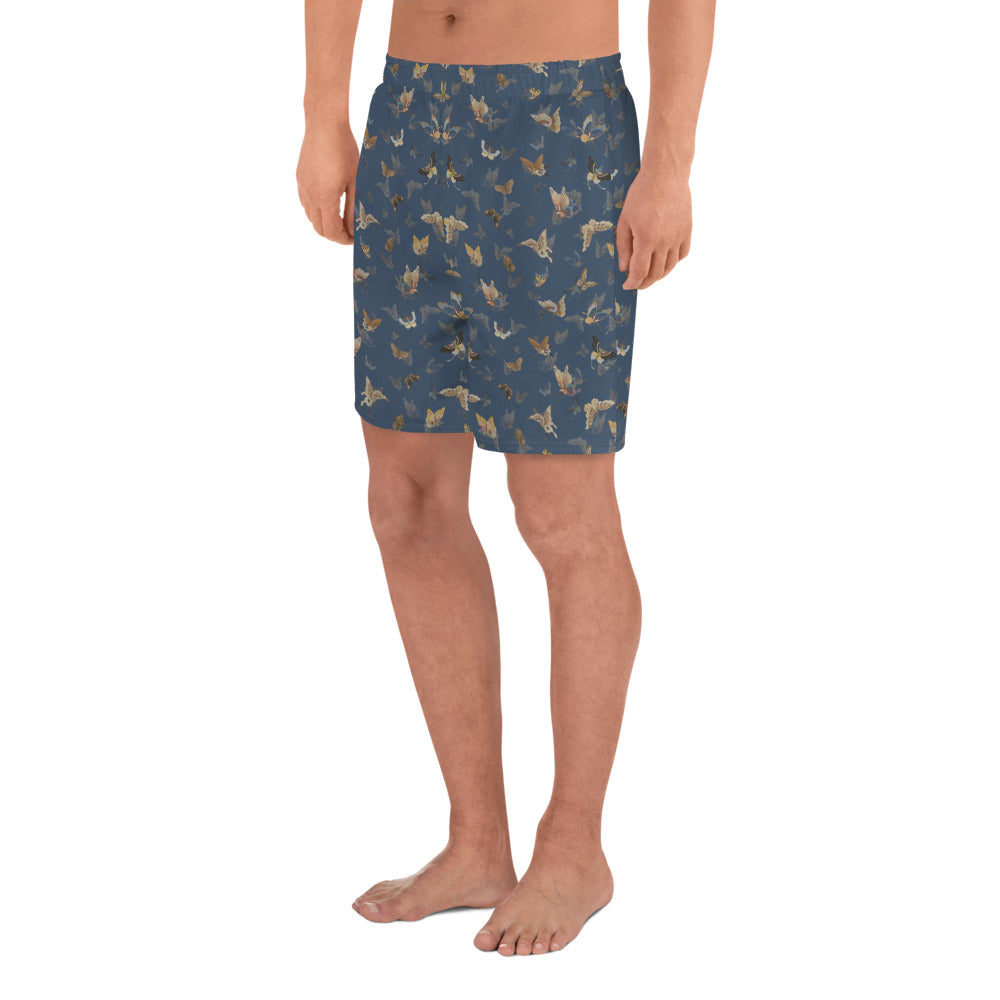 Butterfly dancing｜Unisex Athletic Long Shorts｜Dark blue