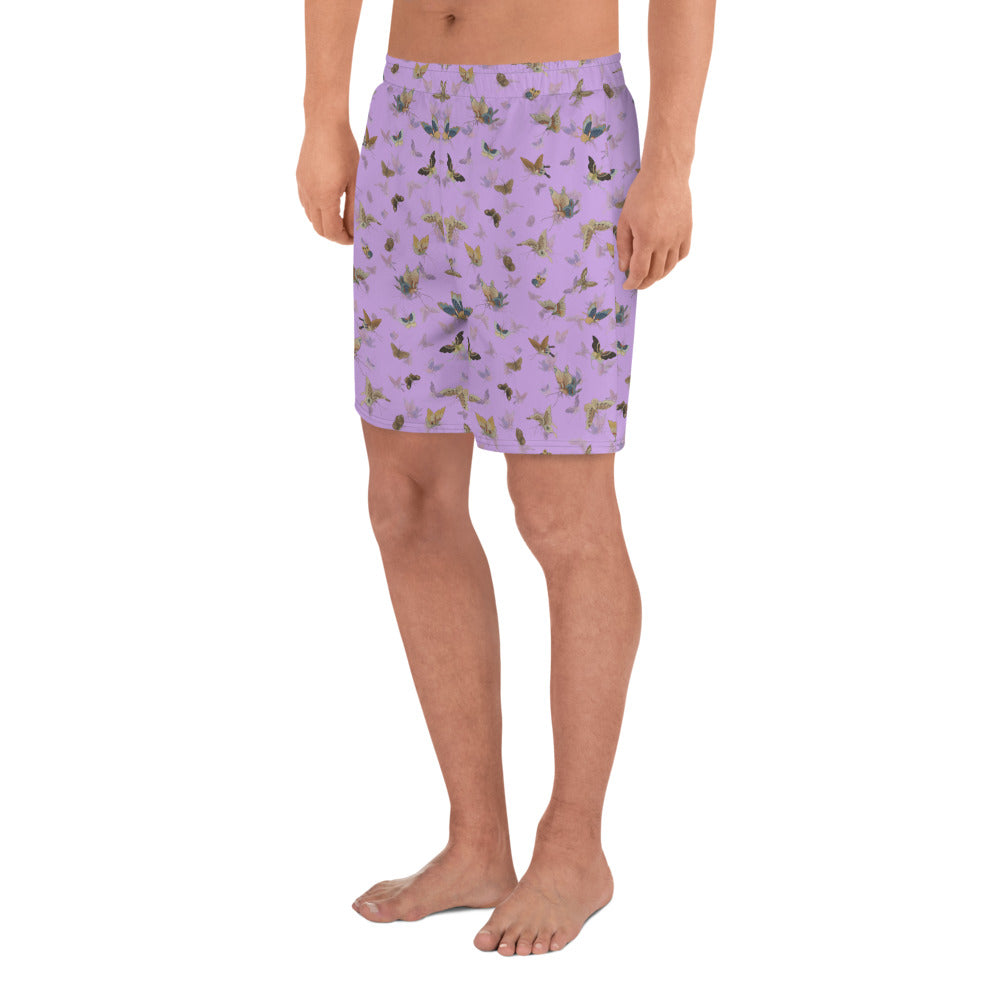 Butterfly dancing｜Unisex Athletic Long Shorts｜Lilac