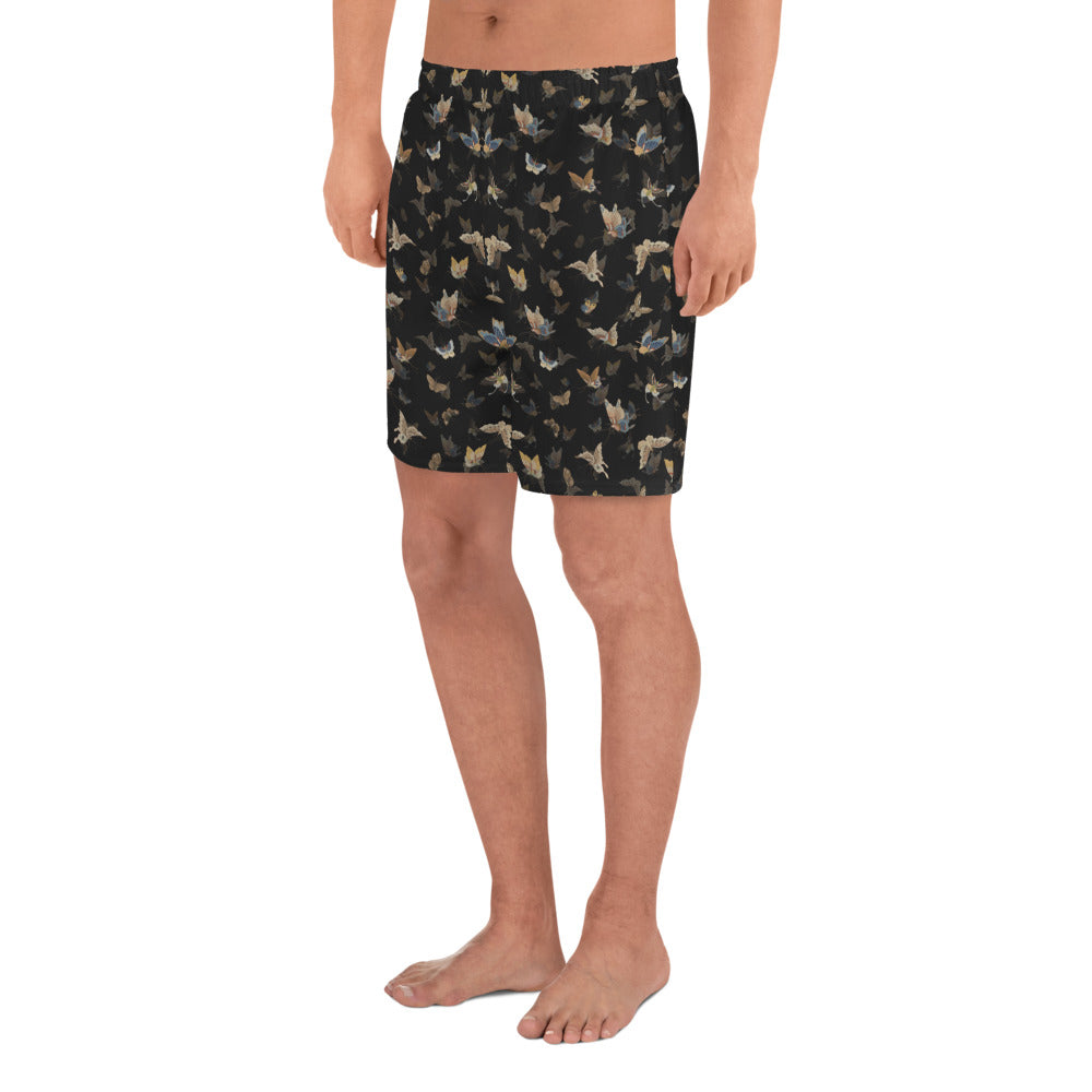 Butterfly dancing｜Unisex Athletic Long Shorts｜Black