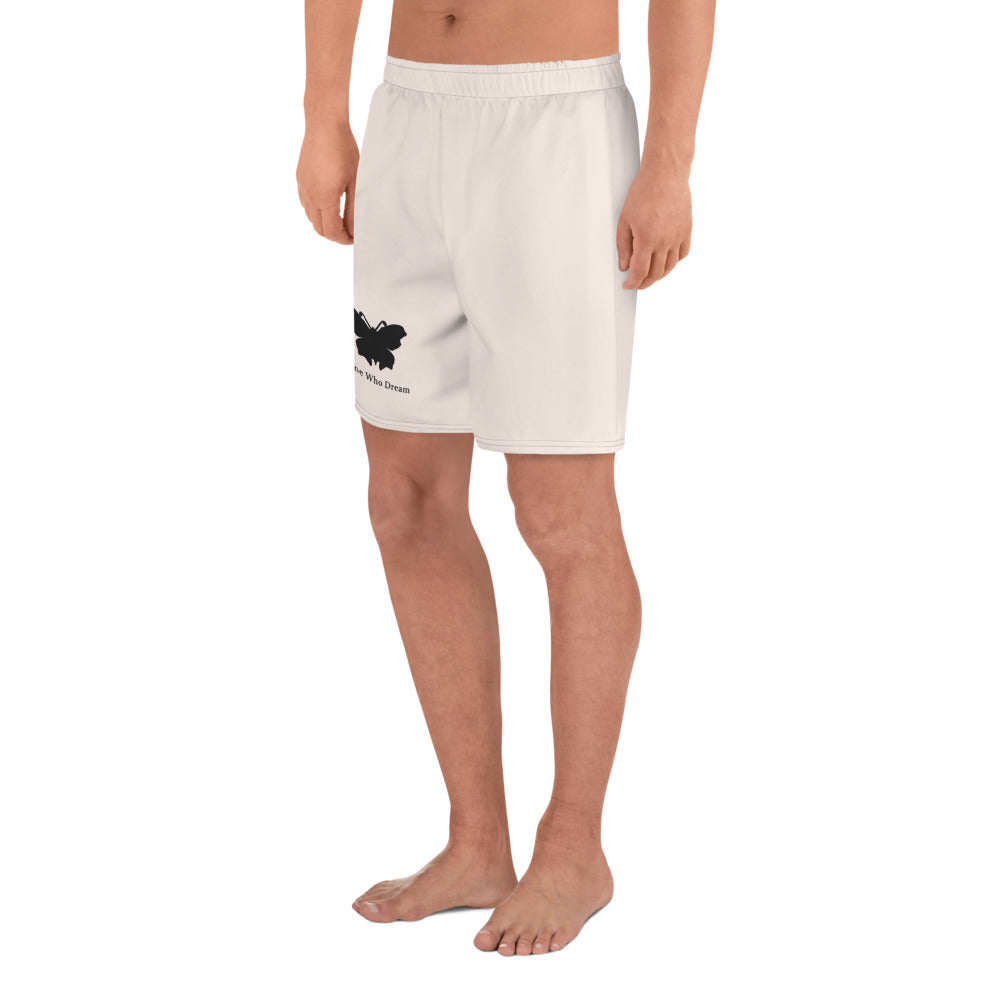 Logo collection｜Unisex Athletic Long Shorts｜Fish belly white