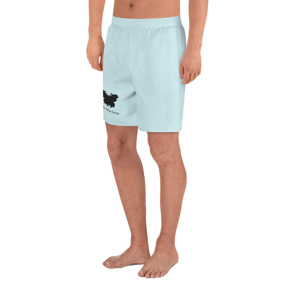 Logo collection｜Unisex Athletic Long Shorts｜Aqua blue