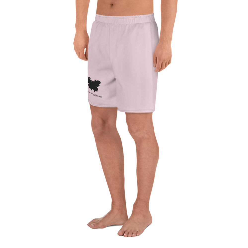 Logo collection｜Unisex Athletic Long Shorts｜Pale pinkish gray