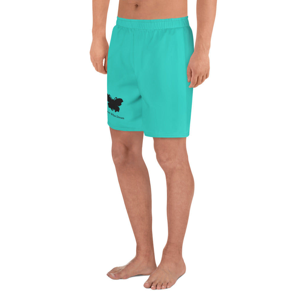 Logo collection｜Unisex Athletic Long Shorts｜Turquoise