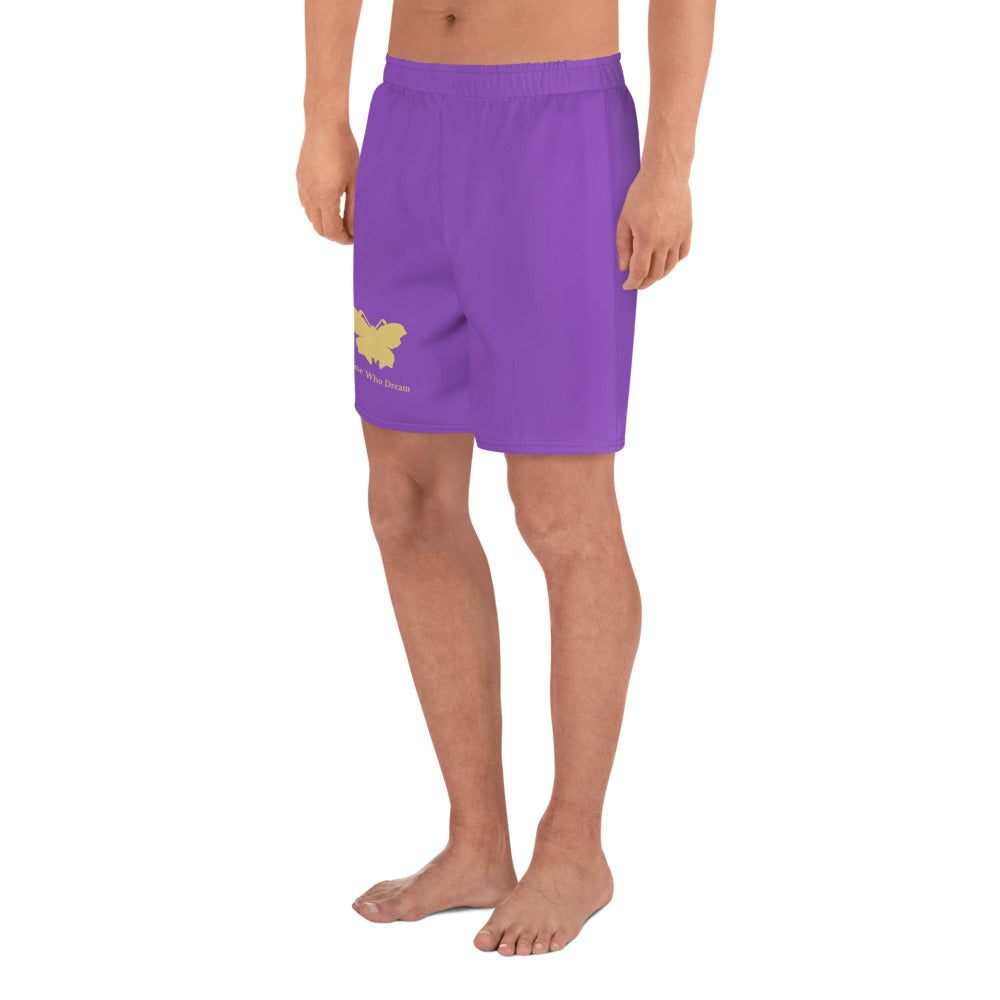 Logo collection｜Unisex Athletic Long Shorts｜Purple