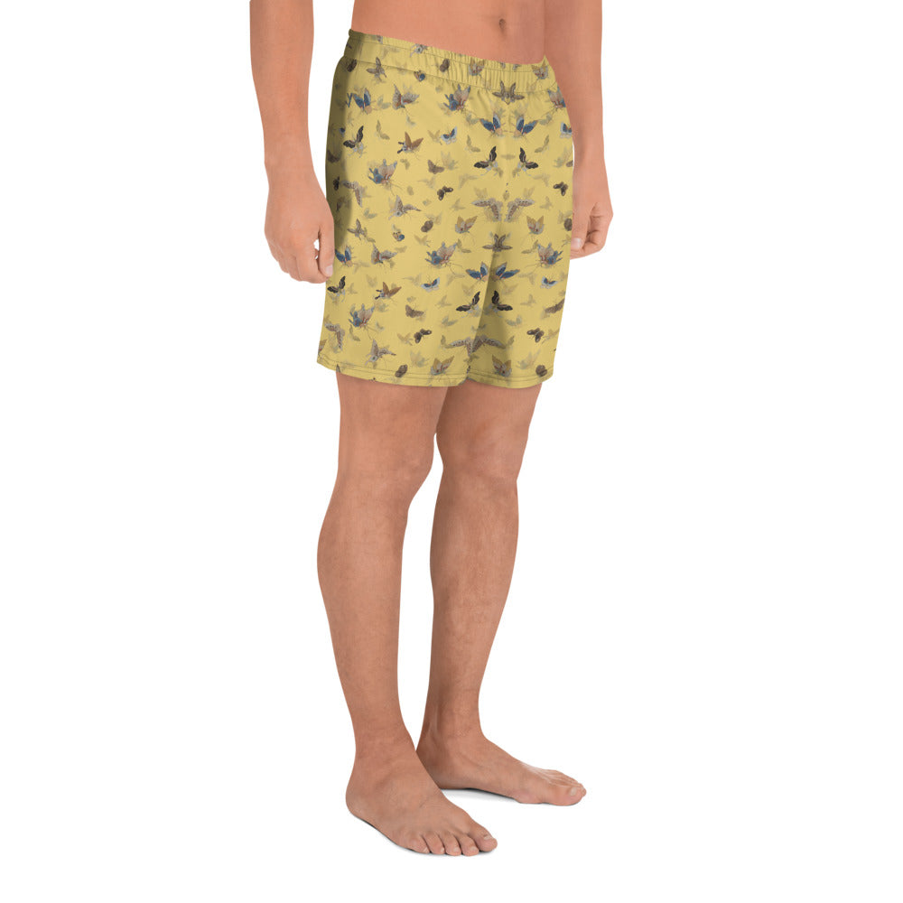 Butterfly dancing｜Unisex Athletic Long Shorts｜Gold