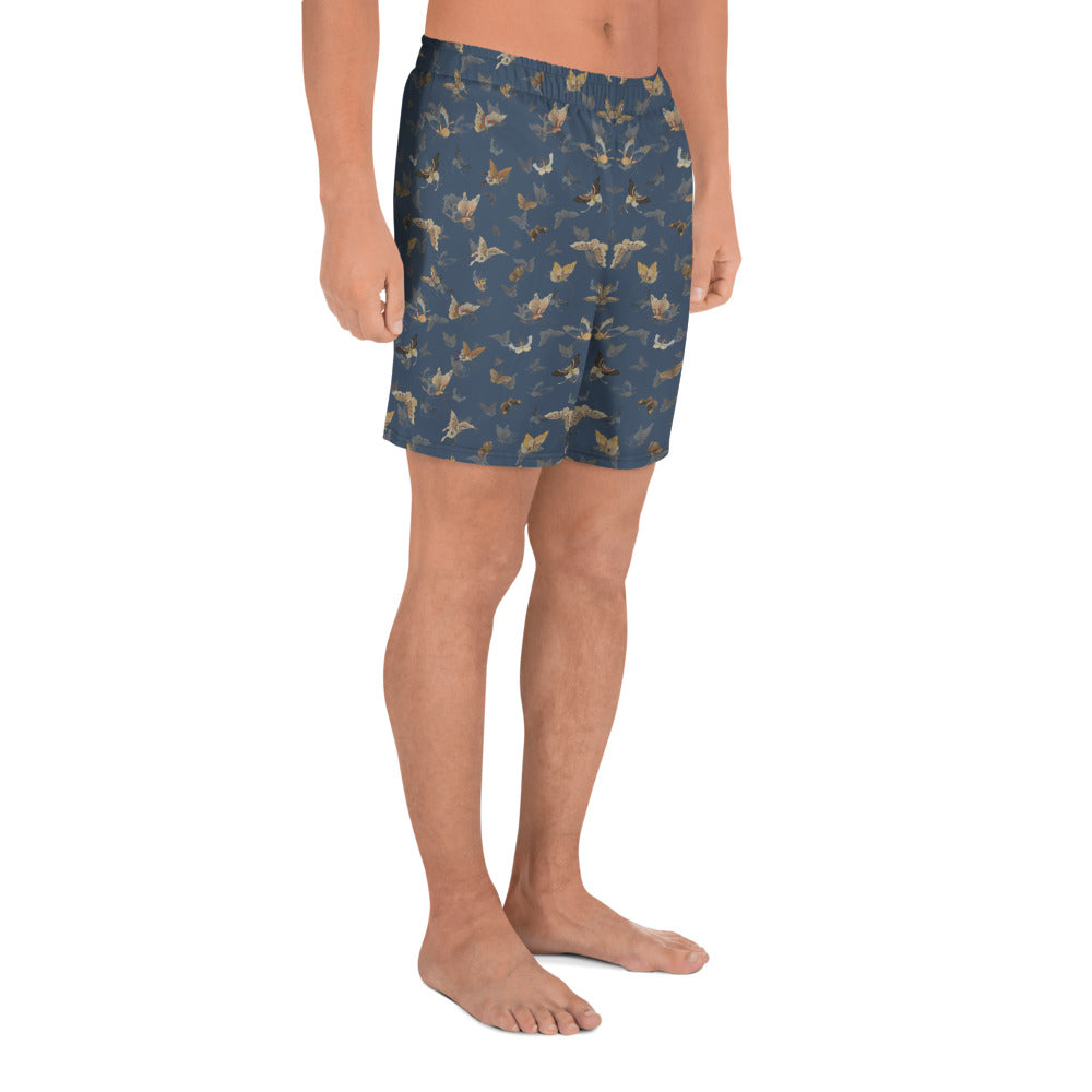 Butterfly dancing｜Unisex Athletic Long Shorts｜Dark blue