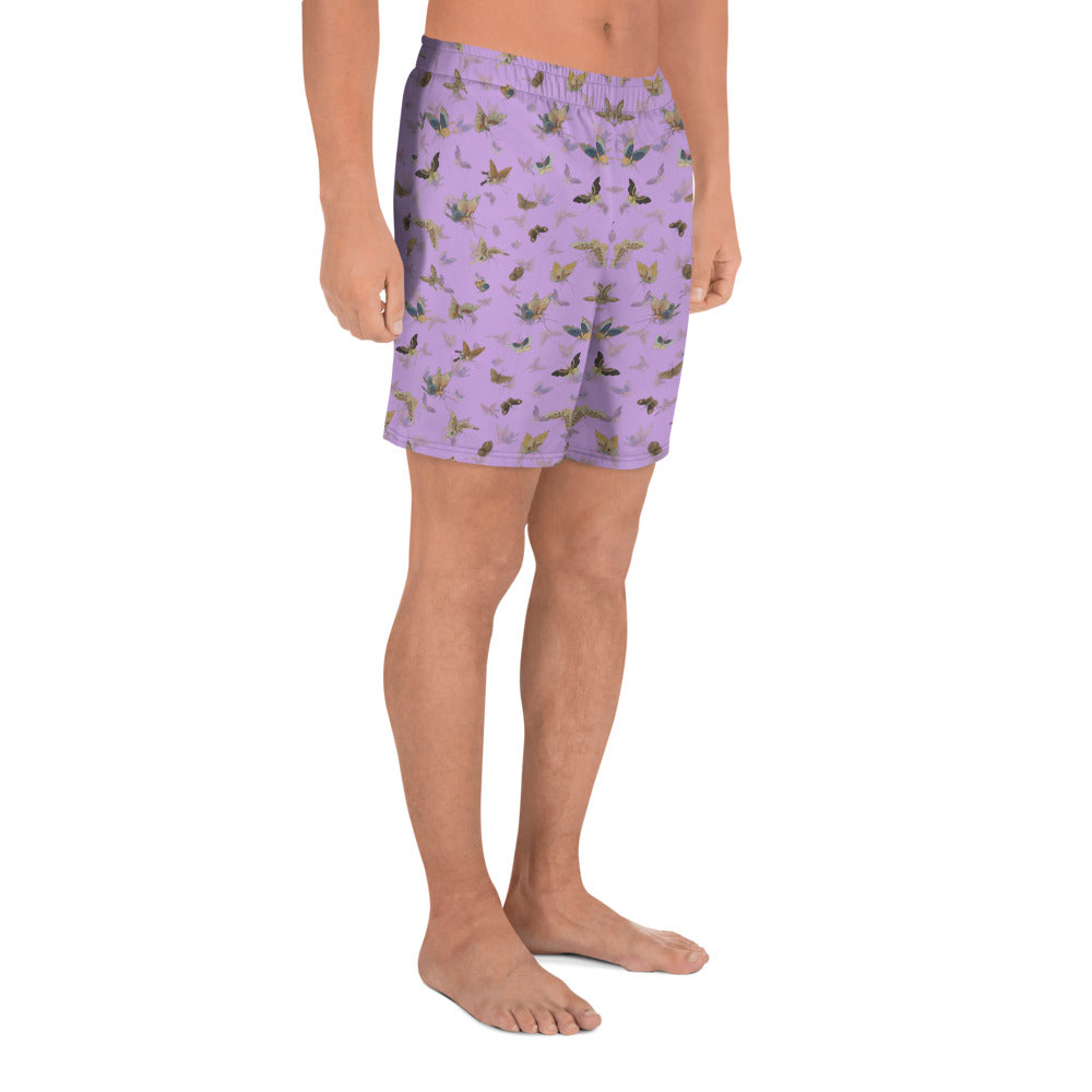 Butterfly dancing｜Unisex Athletic Long Shorts｜Lilac