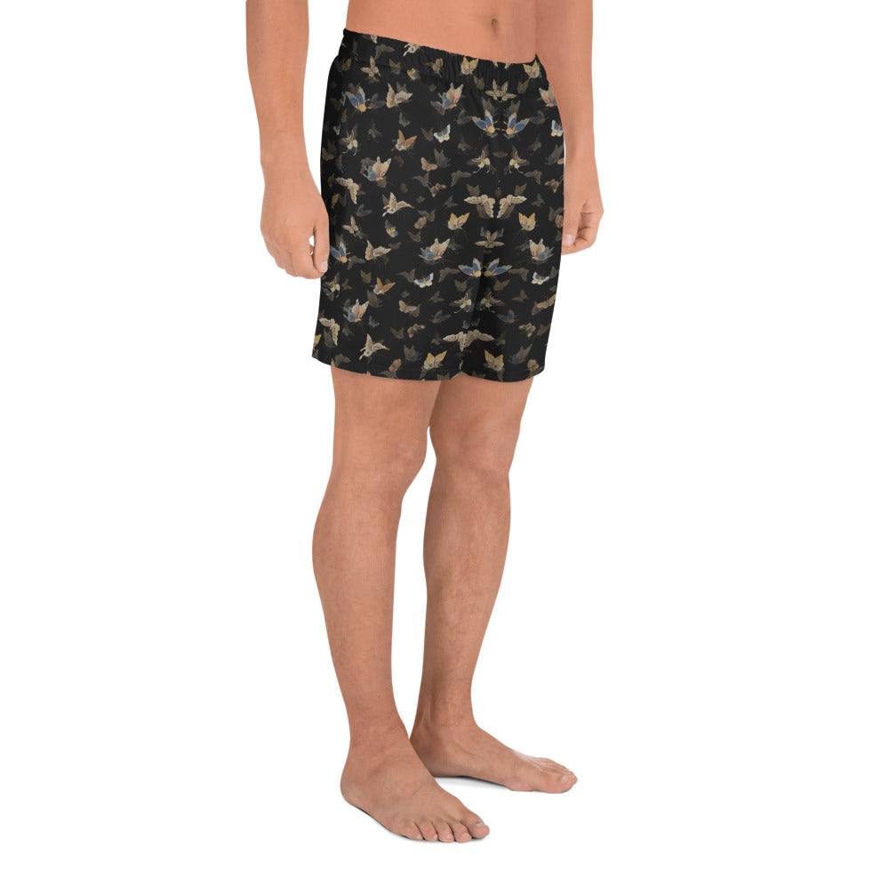 Butterfly dancing｜Unisex Athletic Long Shorts｜Black