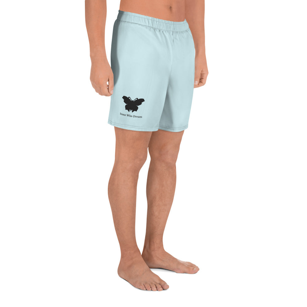 Logo collection｜Unisex Athletic Long Shorts｜Aqua blue