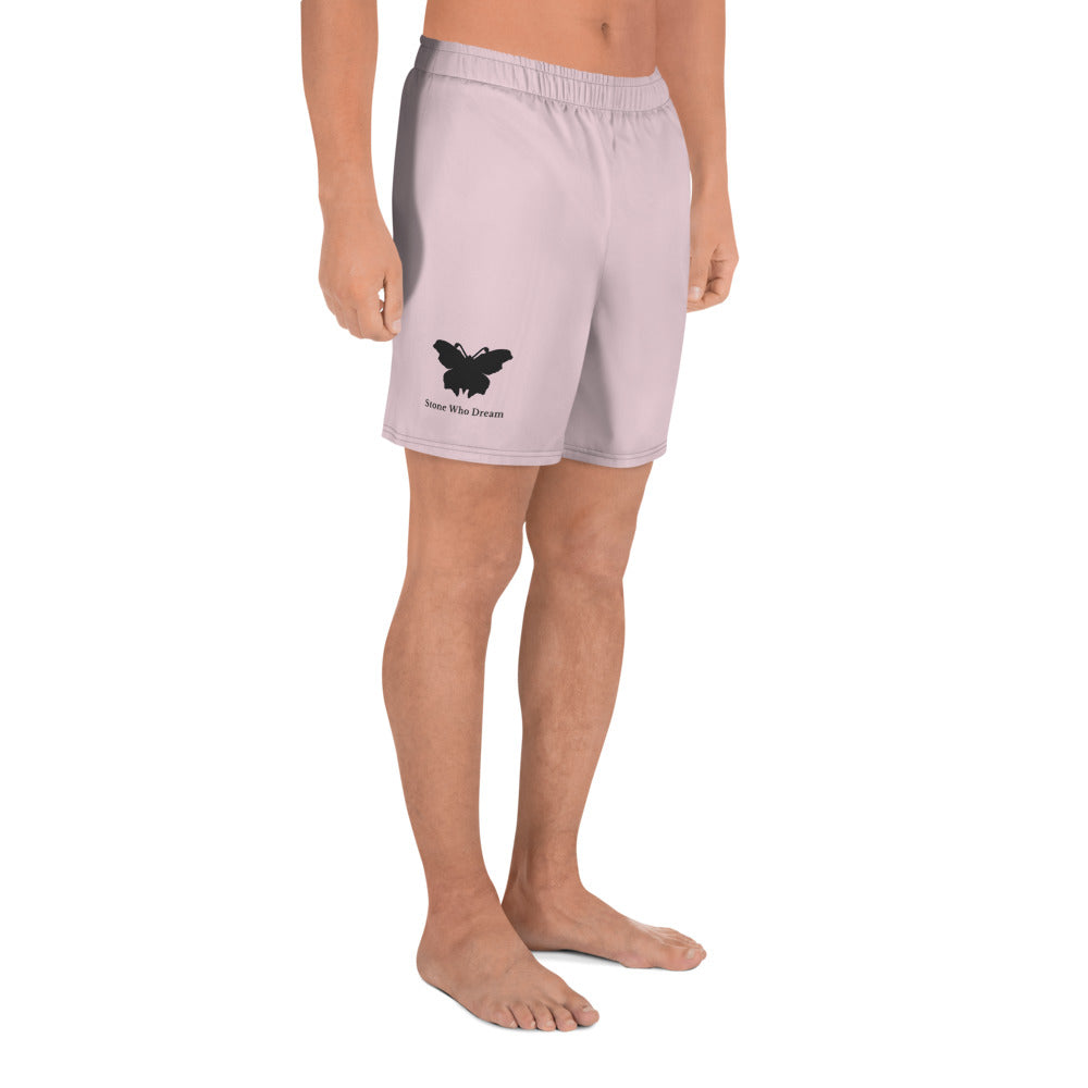 Logo collection｜Unisex Athletic Long Shorts｜Pale pinkish gray