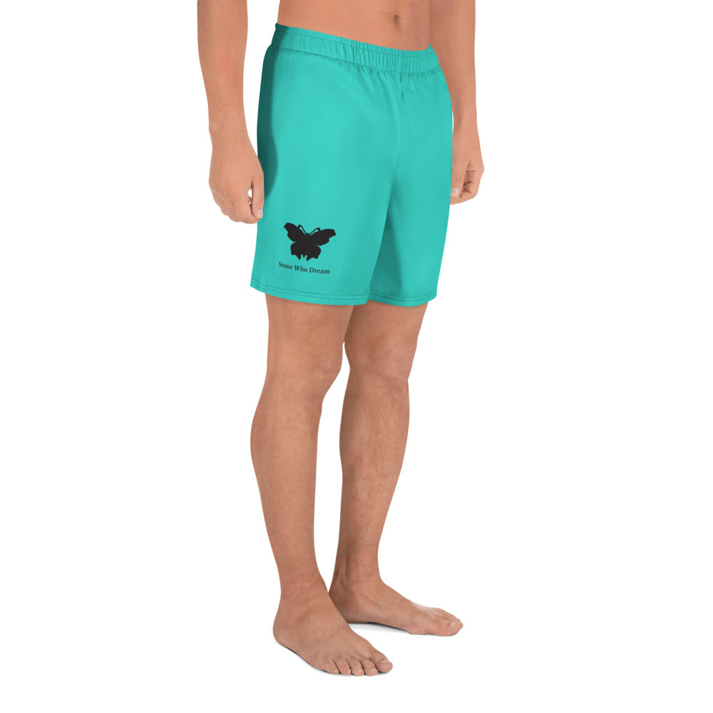 Logo collection｜Unisex Athletic Long Shorts｜Turquoise