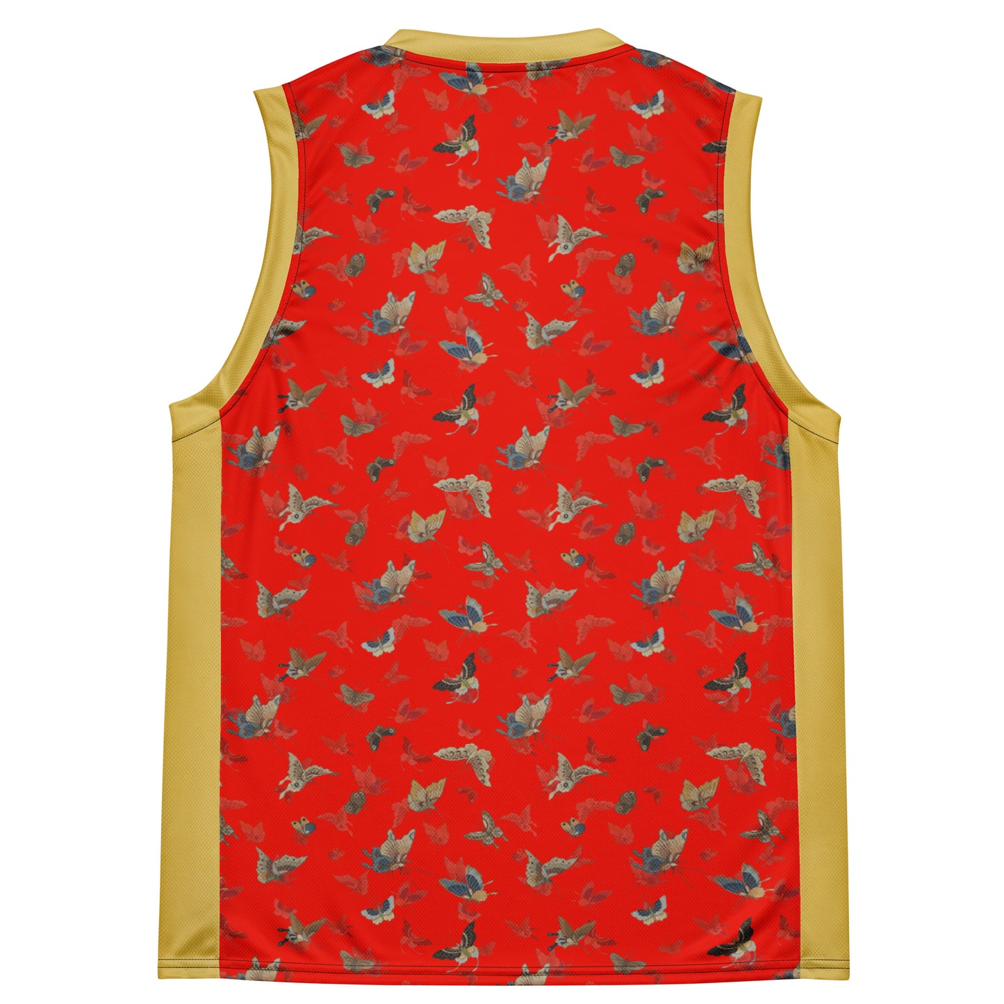 Butterfly dancing｜Recycled unisex basketball jersey｜Garnet red