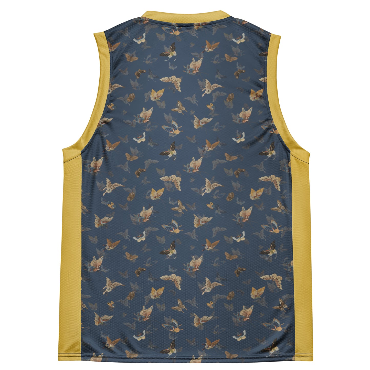 Butterfly dancing｜Recycled unisex basketball jersey｜Dark blue