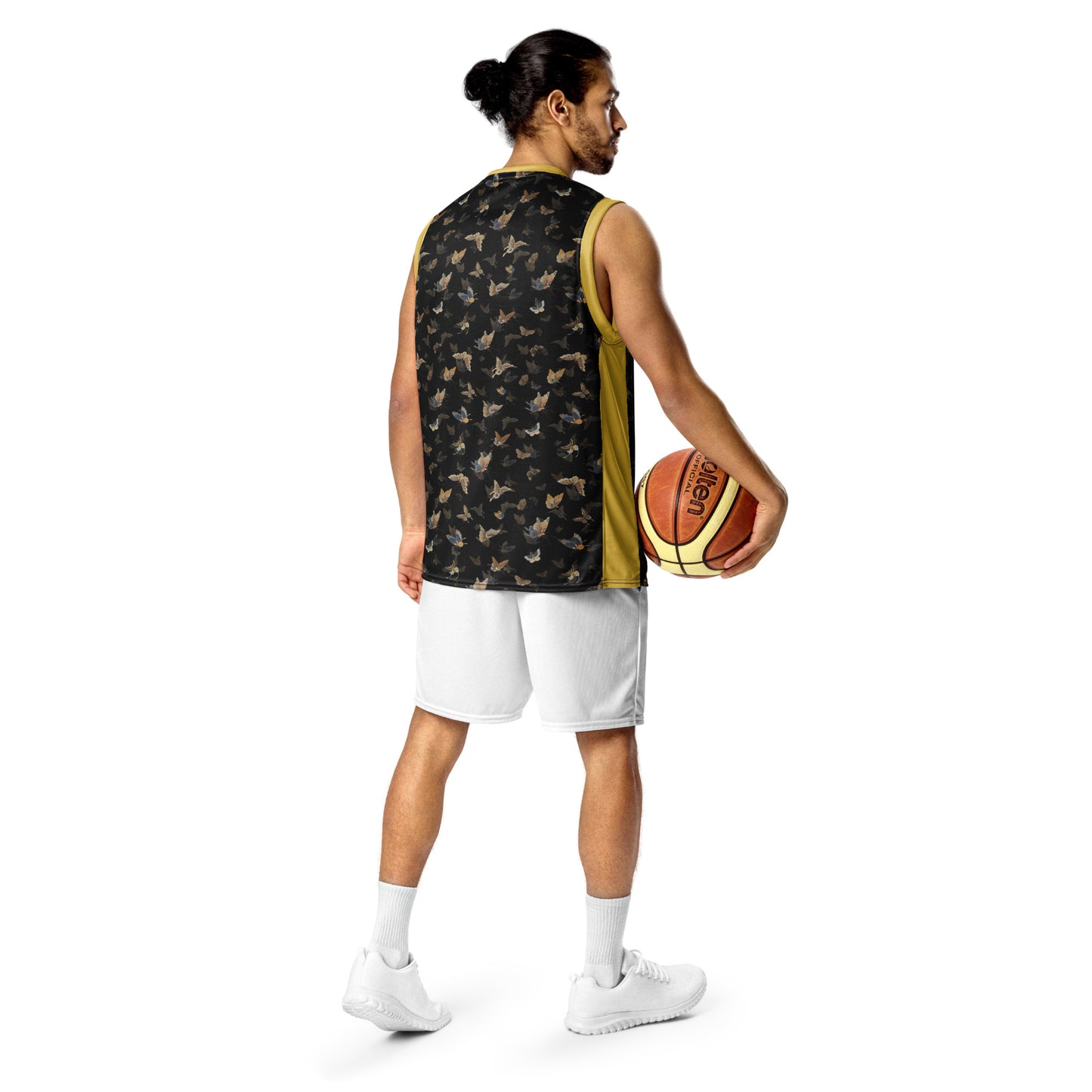 Butterfly dancing｜Recycled unisex basketball jersey｜Black