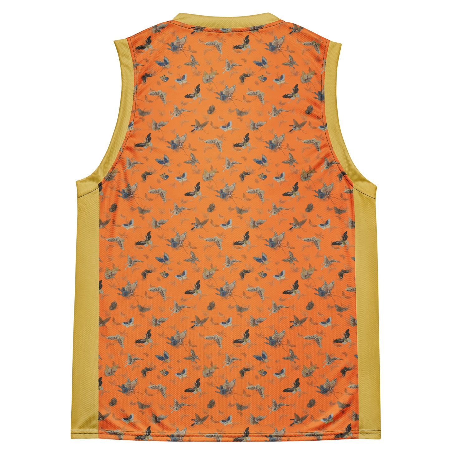 Butterfly dancing｜Recycled unisex basketball jersey｜Orange