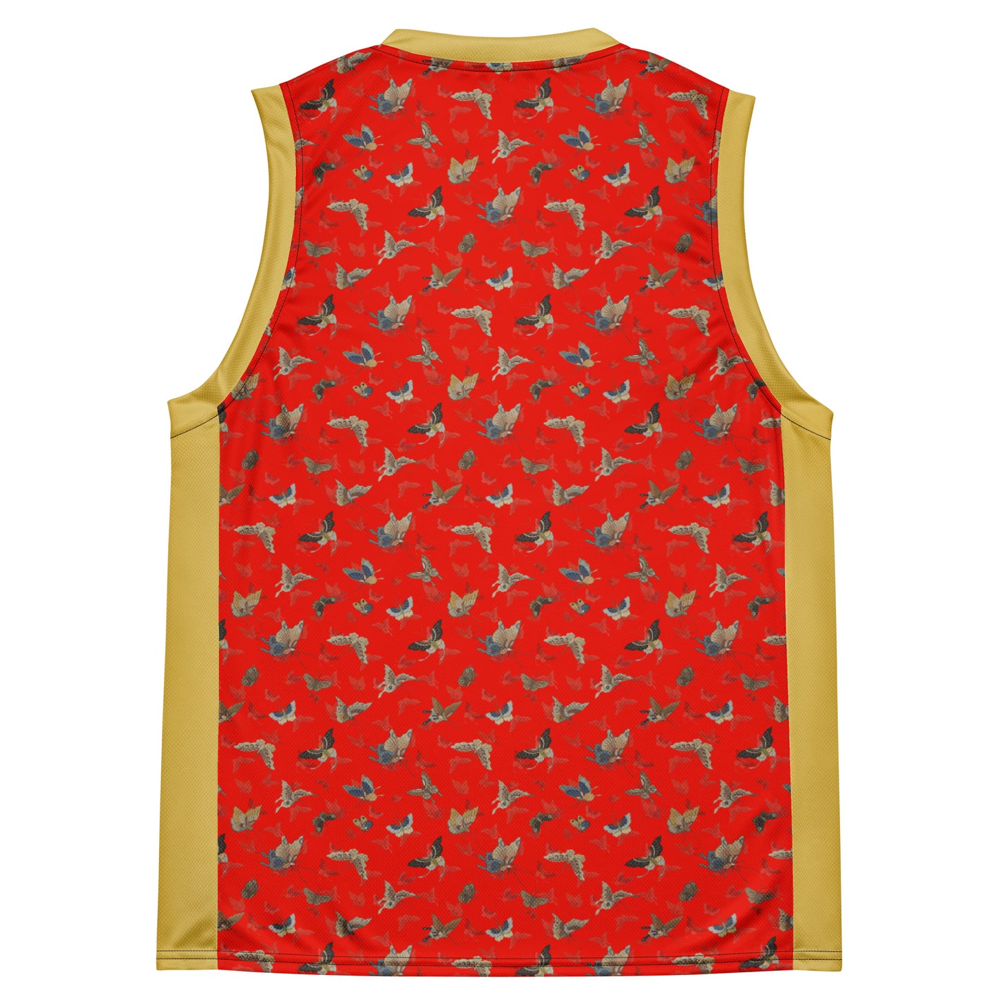 Butterfly dancing｜Recycled unisex basketball jersey｜Garnet red