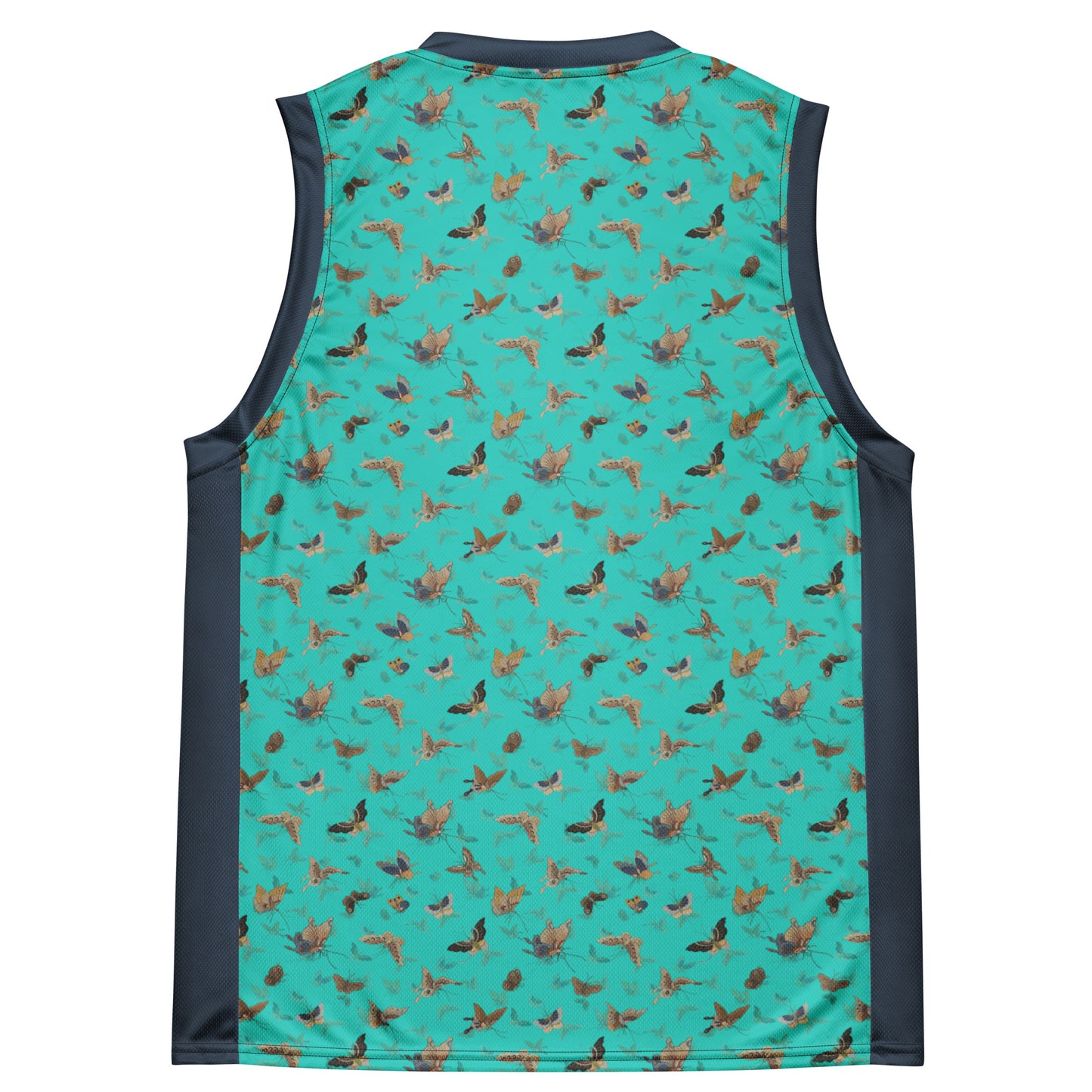 Butterfly dancing｜Recycled unisex basketball jersey｜Turquoise