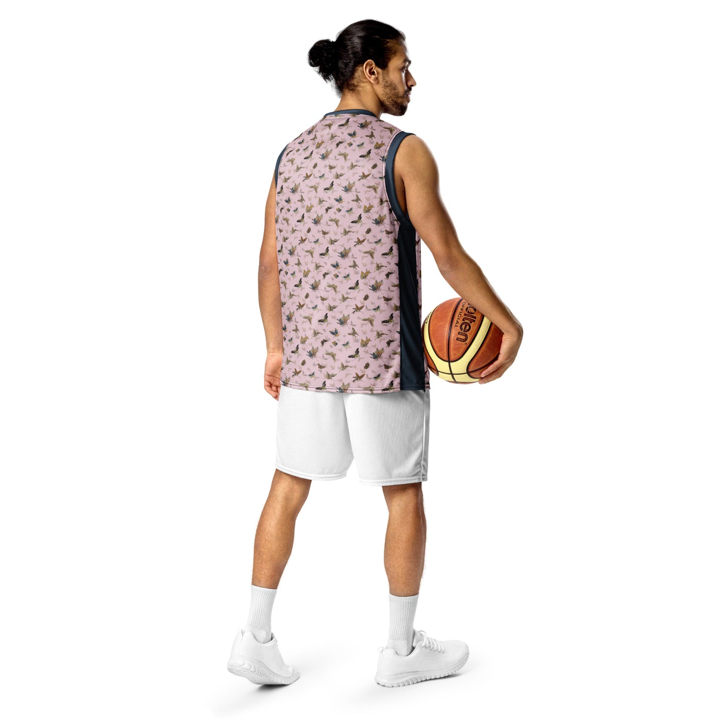 Butterfly dancing｜Recycled unisex basketball jersey｜Pale pinkish gray