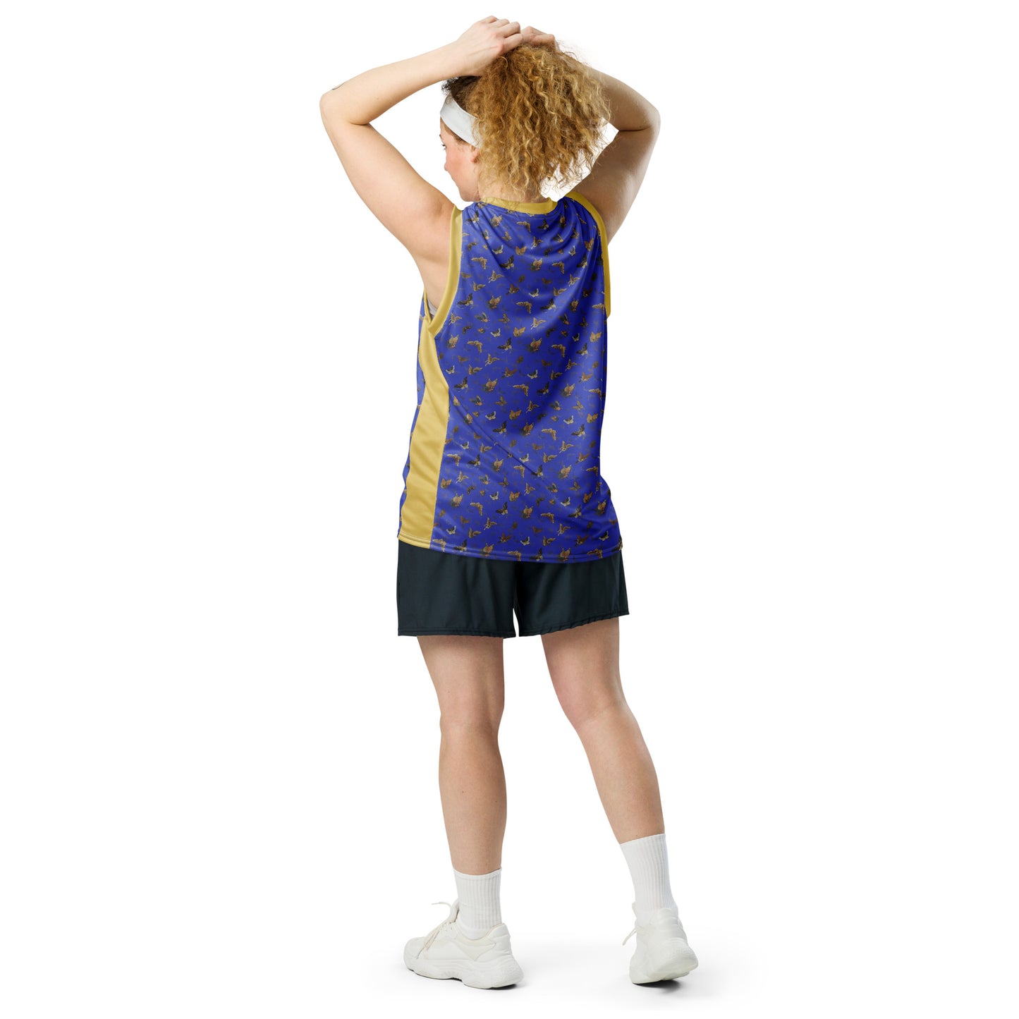 Butterfly dancing｜Recycled unisex basketball jersey｜Royal blue