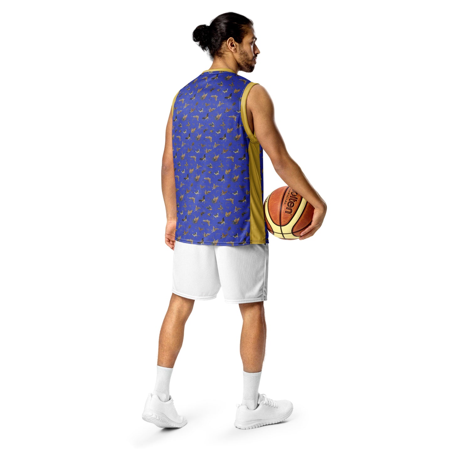 Butterfly dancing｜Recycled unisex basketball jersey｜Royal blue